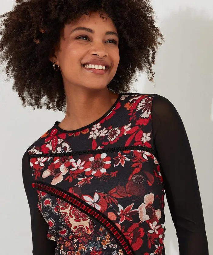 Joe Browns Tops Tunics and Blouses Women Marcie Cutabout Mesh Top Orange Joe Browns Tops Tunics and Blouses Women Marcie Cutabout Mesh Top Orange