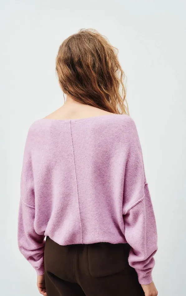 Jumper Damsville Melange Glycine Women American Vintage Jumpers and Cardigans Jumper Damsville Melange Glycine Women American Vintage Jumpers and Cardigans