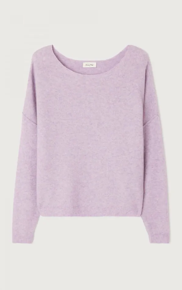 Jumper Damsville Melange Glycine Women American Vintage Jumpers and Cardigans Jumper Damsville Melange Glycine Women American Vintage Jumpers and Cardigans