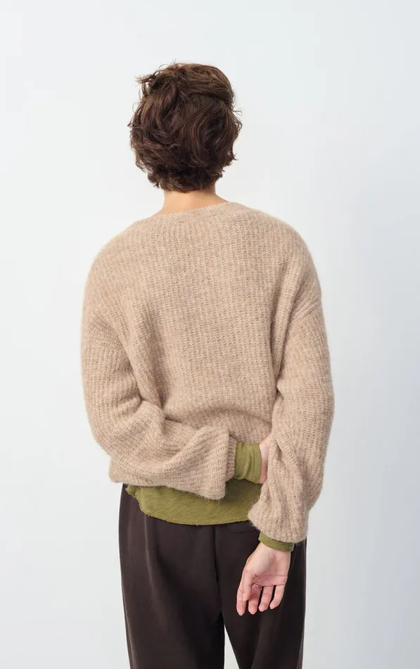 Jumper East Melange Beige Women American Vintage Jumpers and Cardigans Jumper East Melange Beige Women American Vintage Jumpers and Cardigans