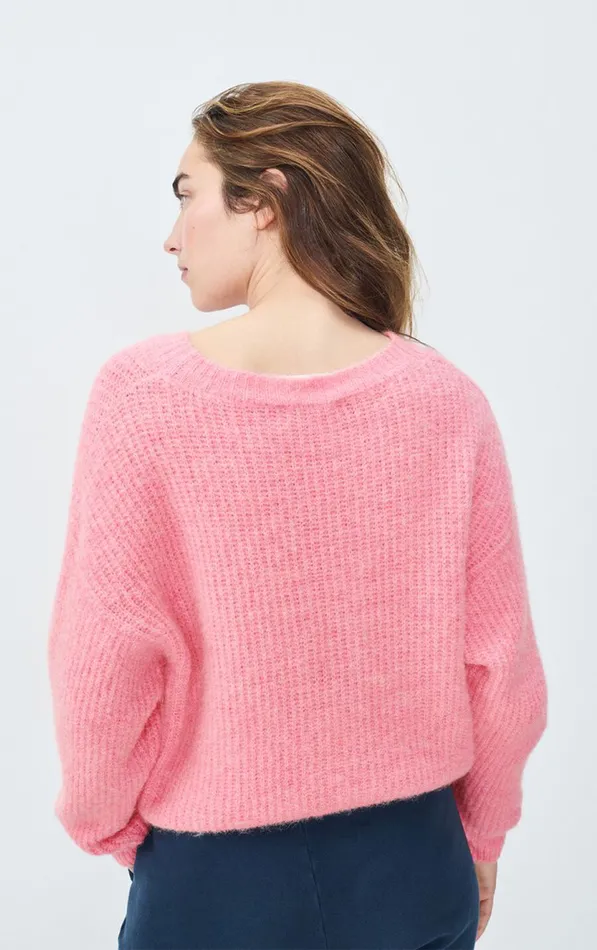 Jumper East Orchid Melange Women American Vintage Jumpers and Cardigans Jumper East Orchid Melange Women American Vintage Jumpers and Cardigans
