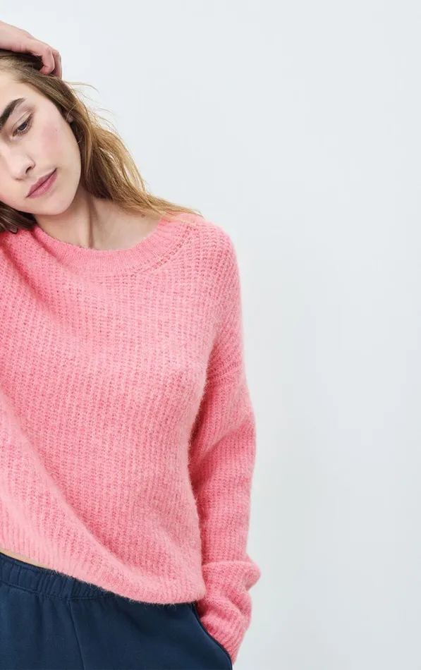 Jumper East Orchid Melange Women American Vintage Jumpers and Cardigans Jumper East Orchid Melange Women American Vintage Jumpers and Cardigans