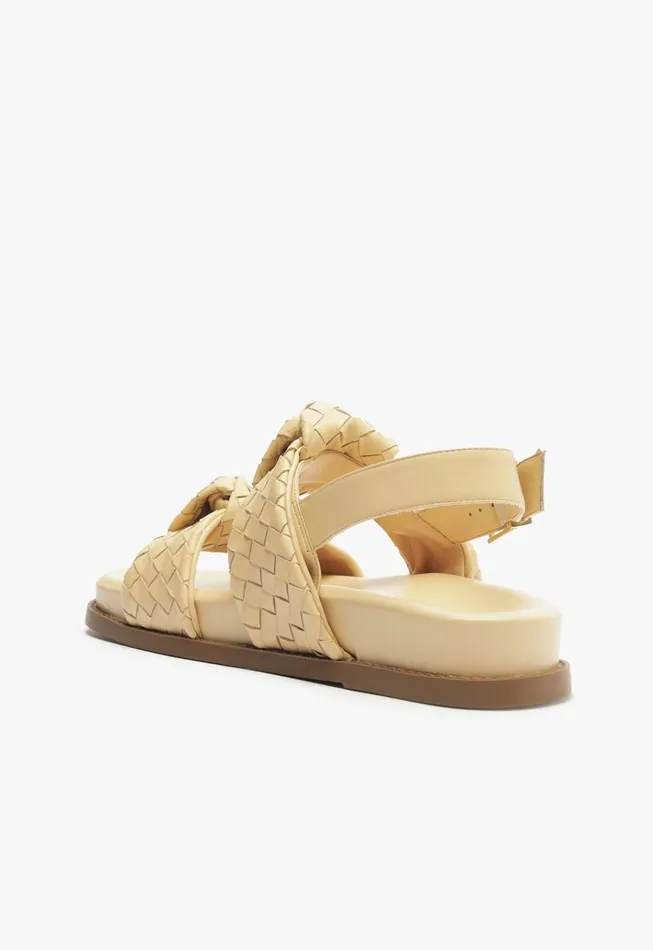 Kareena Knot Sporty Sandal Beige Women Schutz Shoes Flats