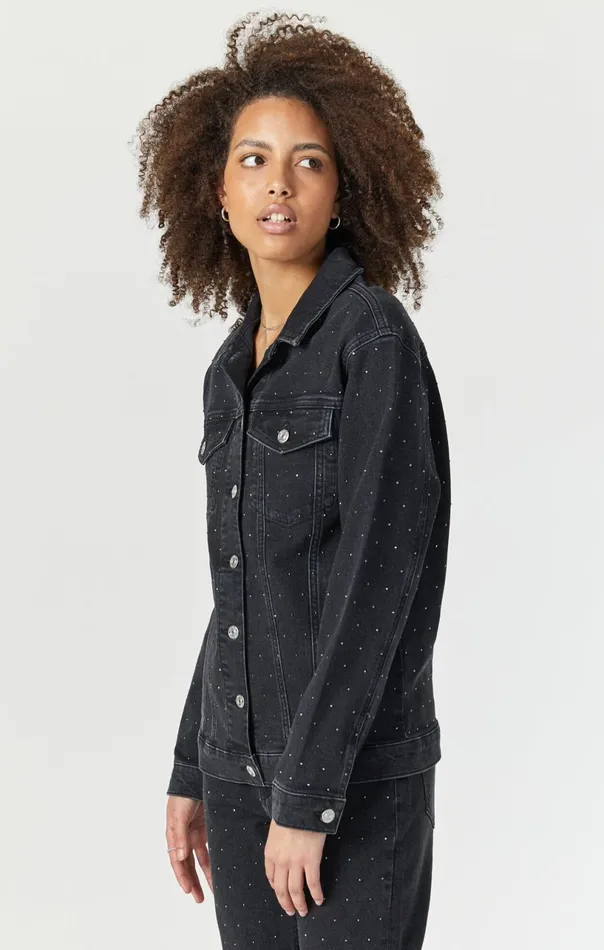 Karla Jacket In Shiny Smoke Denim Women Mavi Jeans Jackets Karla Jacket In Shiny Smoke Denim Women Mavi Jeans Jackets