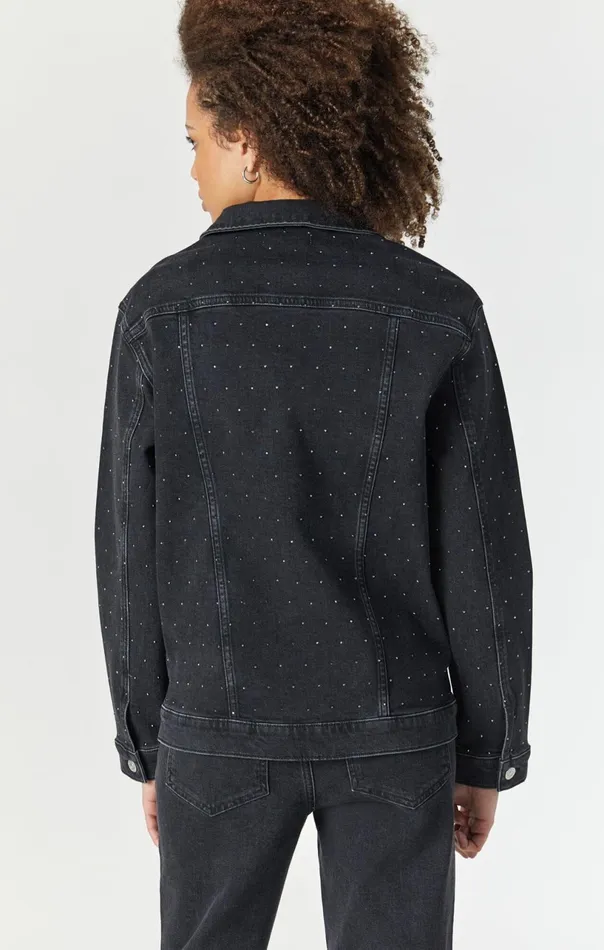 Karla Jacket In Shiny Smoke Denim Women Mavi Jeans Jackets Karla Jacket In Shiny Smoke Denim Women Mavi Jeans Jackets