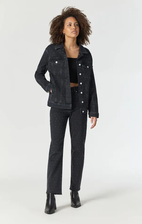 Karla Jacket In Shiny Smoke Denim Women Mavi Jeans Jackets Karla Jacket In Shiny Smoke Denim Women Mavi Jeans Jackets
