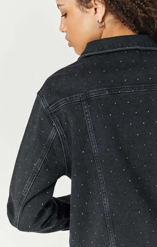 Karla Jacket In Shiny Smoke Denim Women Mavi Jeans Jackets Karla Jacket In Shiny Smoke Denim Women Mavi Jeans Jackets