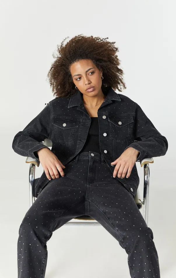 Karla Jacket In Shiny Smoke Denim Women Mavi Jeans Jackets Karla Jacket In Shiny Smoke Denim Women Mavi Jeans Jackets