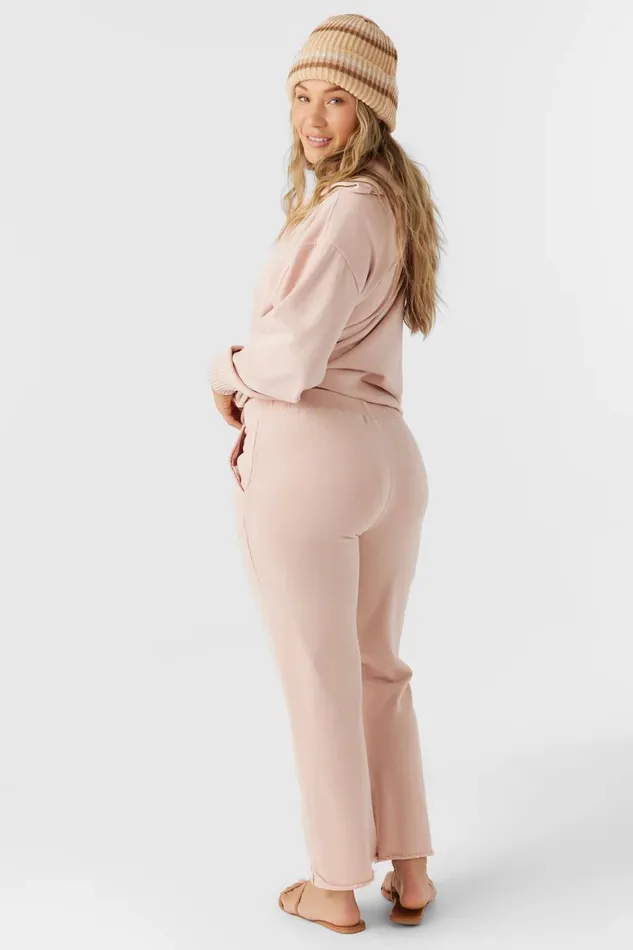 KARMA FRENCH TERRY CROPPED LOUNGE PANTS Rose Dust Women O039NEILL Collections