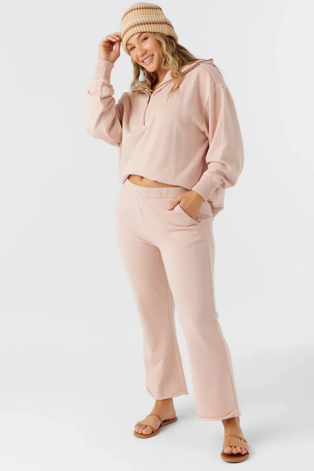 KARMA FRENCH TERRY CROPPED LOUNGE PANTS Rose Dust Women O039NEILL Collections