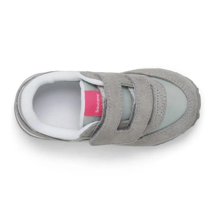 Kids Baby Jazz Hook and Loop Sneaker Greysilverpink Saucony