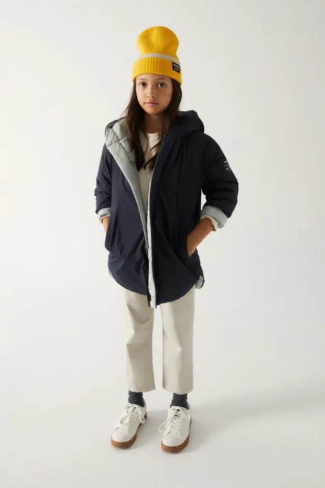 Kids Blue Leaf Coat Ecoalf Coats And Jackets
