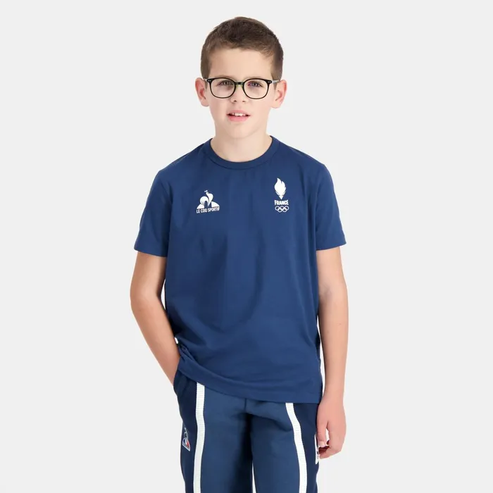 Kids Le Coq Sportif Tshirts France039s Olympic Team TShirt Kids Insignia Blue Kids Le Coq Sportif Tshirts France039s Olympic Team TShirt Kids Insignia Blue