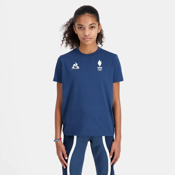 Kids Le Coq Sportif Tshirts France039s Olympic Team TShirt Kids Insignia Blue