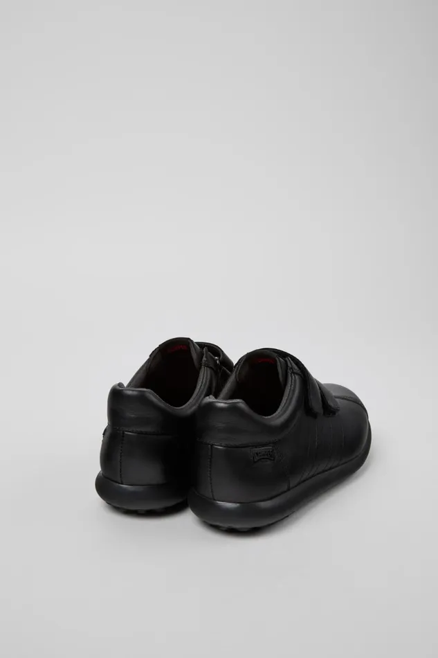 Kids Pelotas Black Leather Shoes For Kids Camper Hook And Loop Kids Pelotas Black Leather Shoes For Kids Camper Hook And Loop