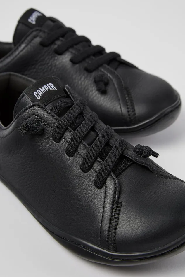 Kids Peu Black Leather Kids039 Shoe Camper Casual Shoes