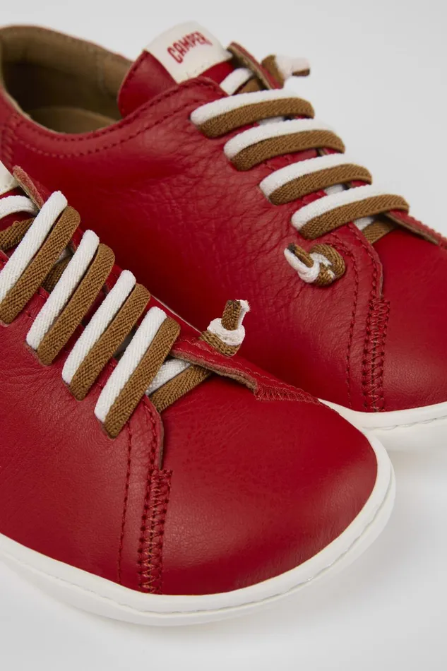 Kids Peu Red Leather Kids039 Shoe Camper Casual Shoes