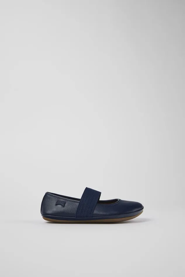 Kids Right Blue Leather Ballerina Camper Ballerinas Kids Right Blue Leather Ballerina Camper Ballerinas