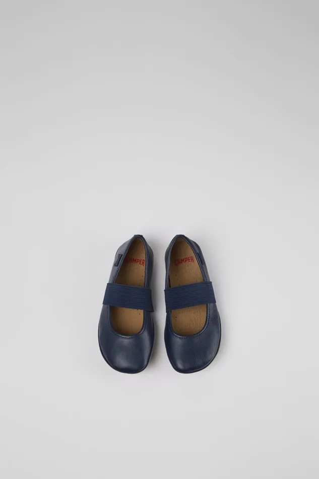 Kids Right Blue Leather Ballerina Camper Ballerinas Kids Right Blue Leather Ballerina Camper Ballerinas
