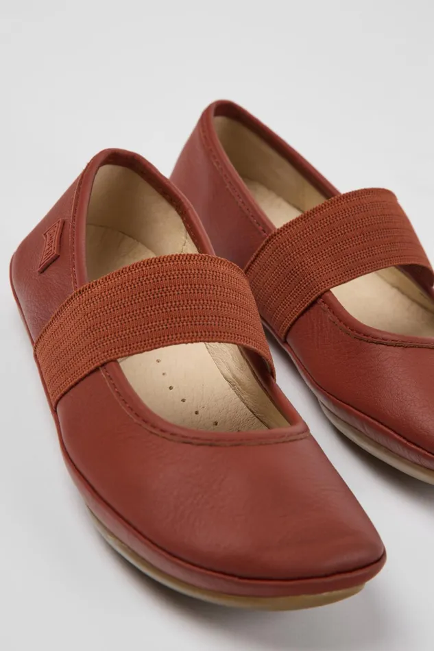 Kids Right Red Leather Ballerinas For Kids Camper Ballerinas
