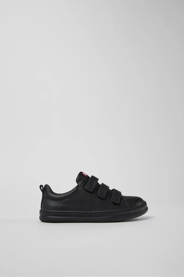 Kids Runner Black Leather And Textile Sneakers For Kids Camper Sneakers Kids Runner Black Leather And Textile Sneakers For Kids Camper Sneakers