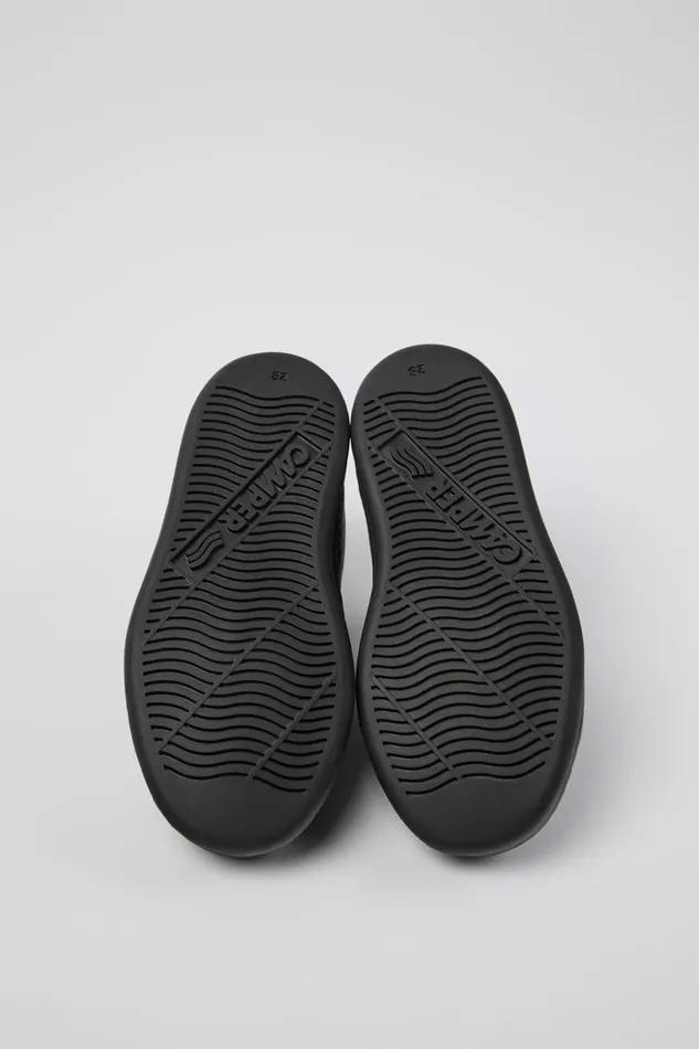 Kids Runner Black Leather And Textile Sneakers For Kids Camper Sneakers Kids Runner Black Leather And Textile Sneakers For Kids Camper Sneakers