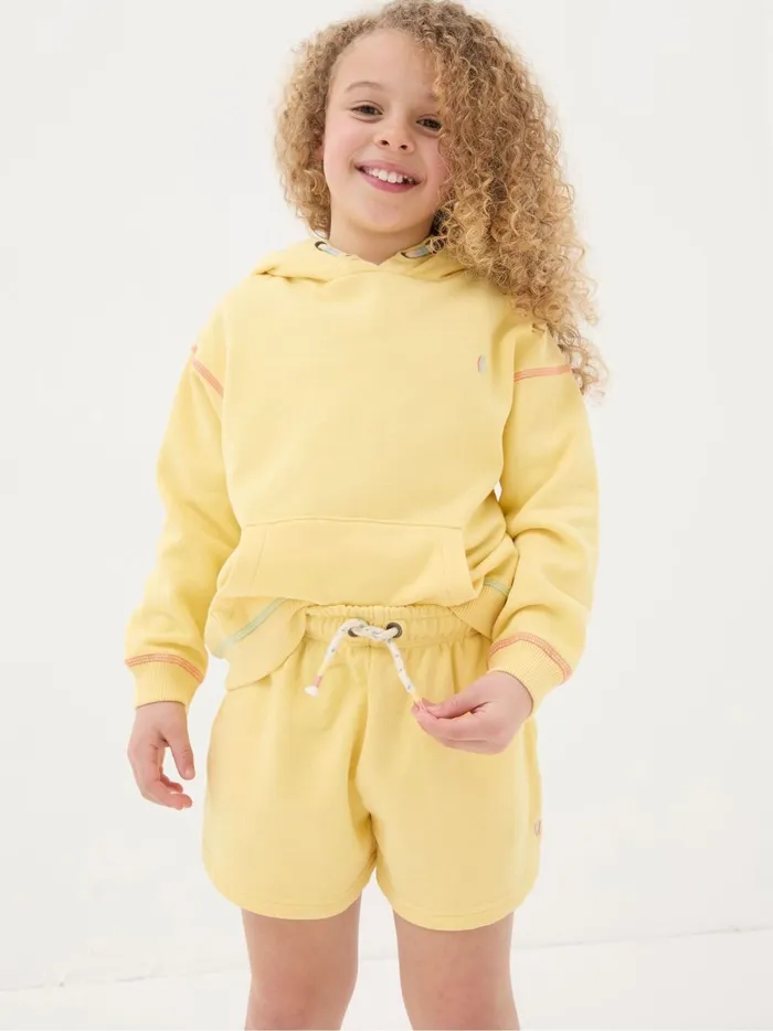 Kids Shorts Fat Face Sophia Yellow Sweat Shorts