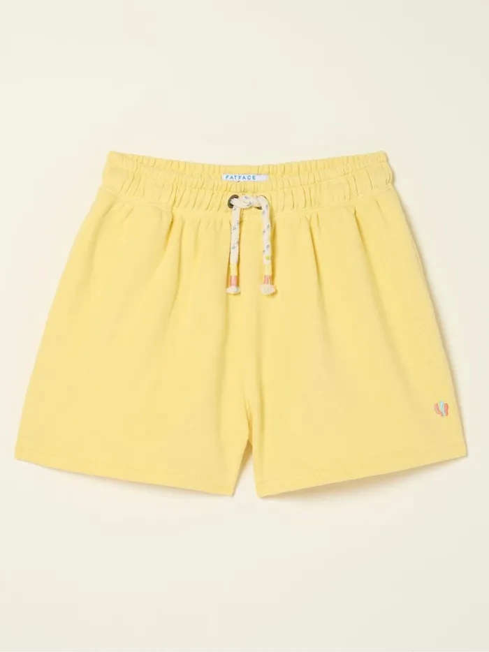 Kids Shorts Fat Face Sophia Yellow Sweat Shorts