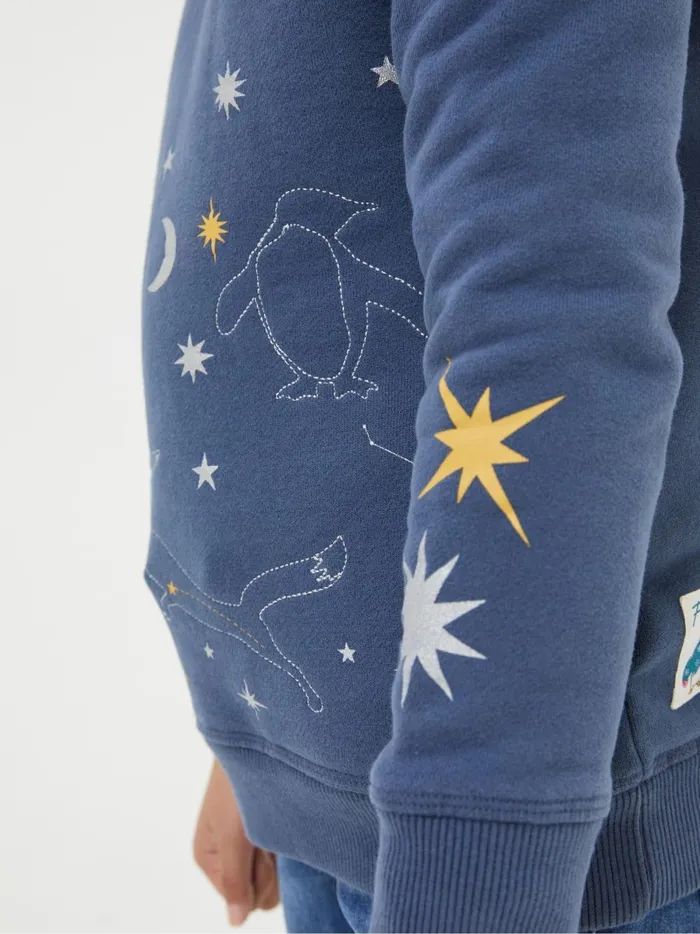 Kids Sweatshirts and Hoodies Fat Face Blue Constellations Hoodie