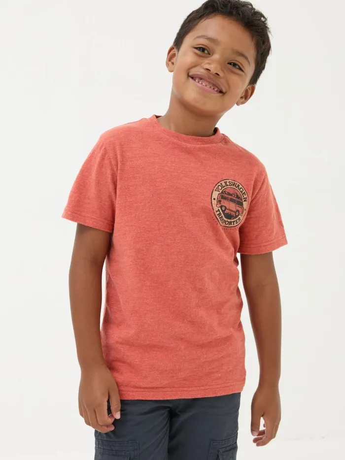 Kids TShirts and Polos Fat Face Vw Orange Graphic TShirt