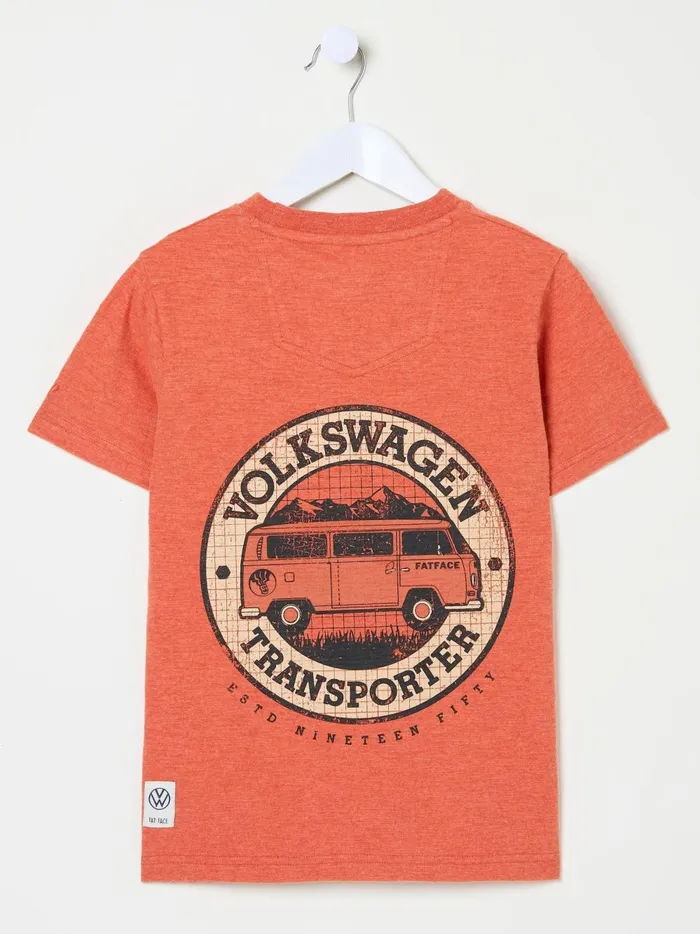 Kids TShirts and Polos Fat Face Vw Orange Graphic TShirt