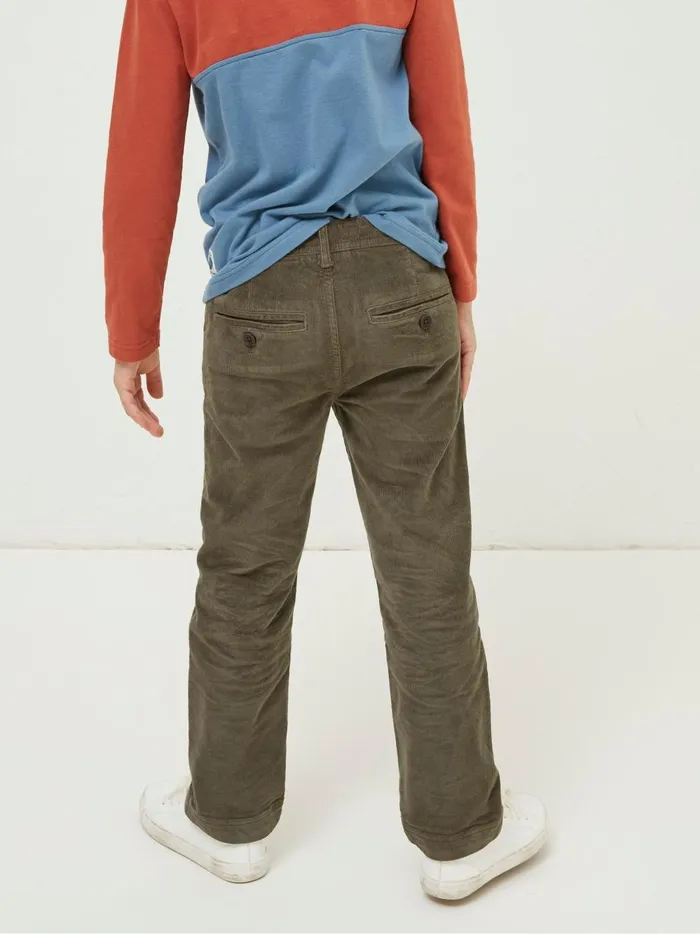 Kids Trousers Jeans and Joggers Fat Face Cord Green Trousers