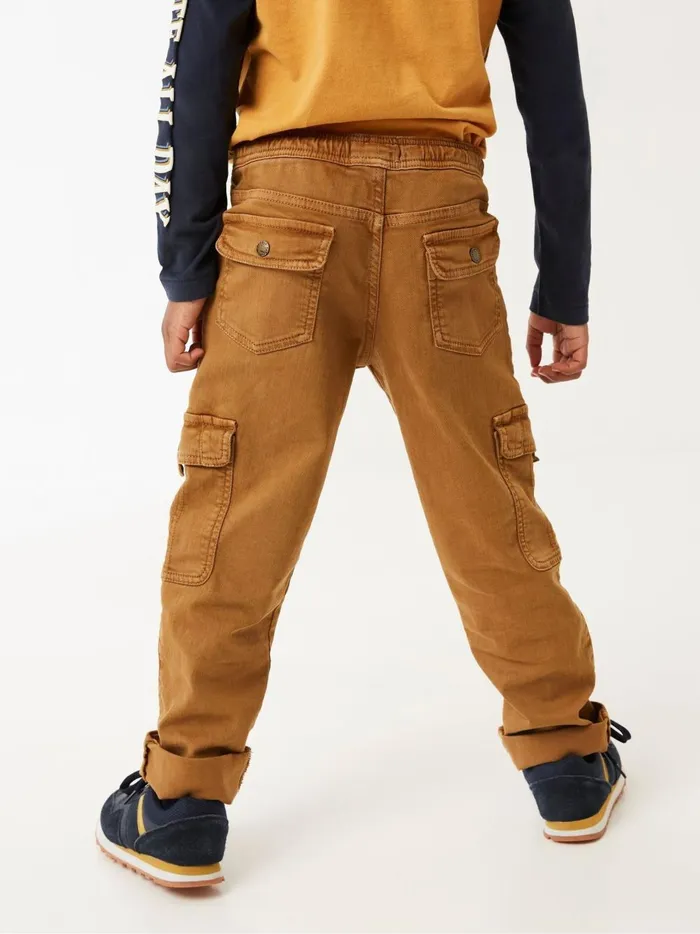 Kids Trousers Jeans and Joggers Fat Face Huxley Brown Cargo Trousers
