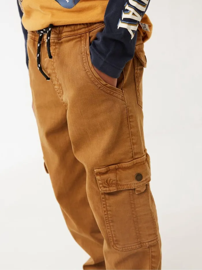 Kids Trousers Jeans and Joggers Fat Face Huxley Brown Cargo Trousers