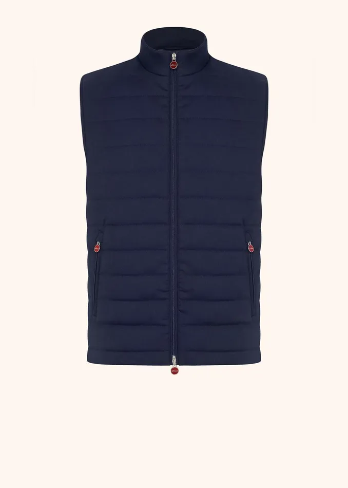 Kiton Outerwear SLEVELESS BLOUSON VIRGIN WOOL 8211 Men