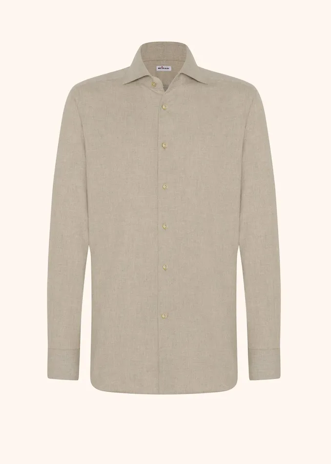 Kiton Shirts MONOCHROME FLANNEL SHIRT 8211 Men