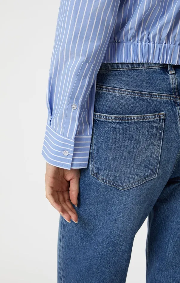 Knot Front Long Sleeve Shirt In Blue Striped Women Mavi Jeans Tops and TShirts Knot Front Long Sleeve Shirt In Blue Striped Women Mavi Jeans Tops and TShirts
