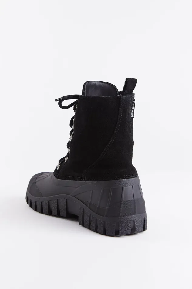 Lace Up Boots Women Stutterheim Patrol Boot Suede Black