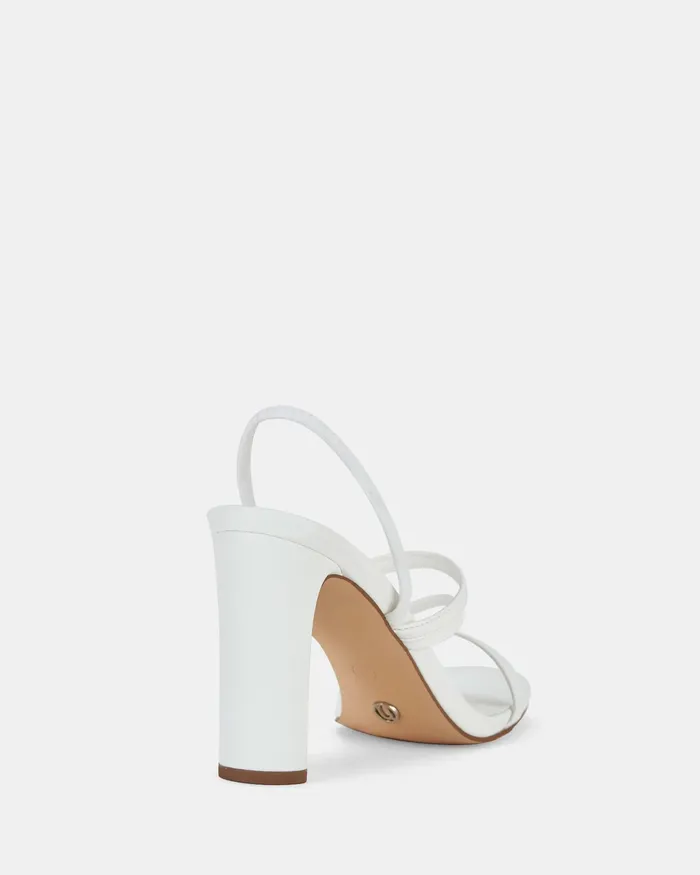 LAIA WHITE Slim Rectangular Heels Women Party NOVO Shoes