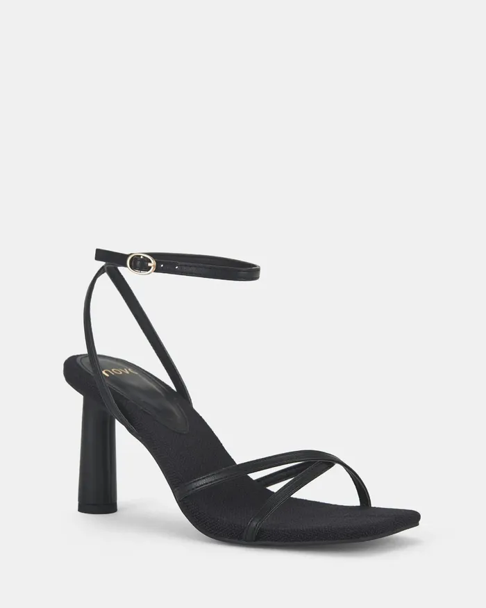 LARAMIE BLACK Open Toe Heels Party NOVO Shoes Women