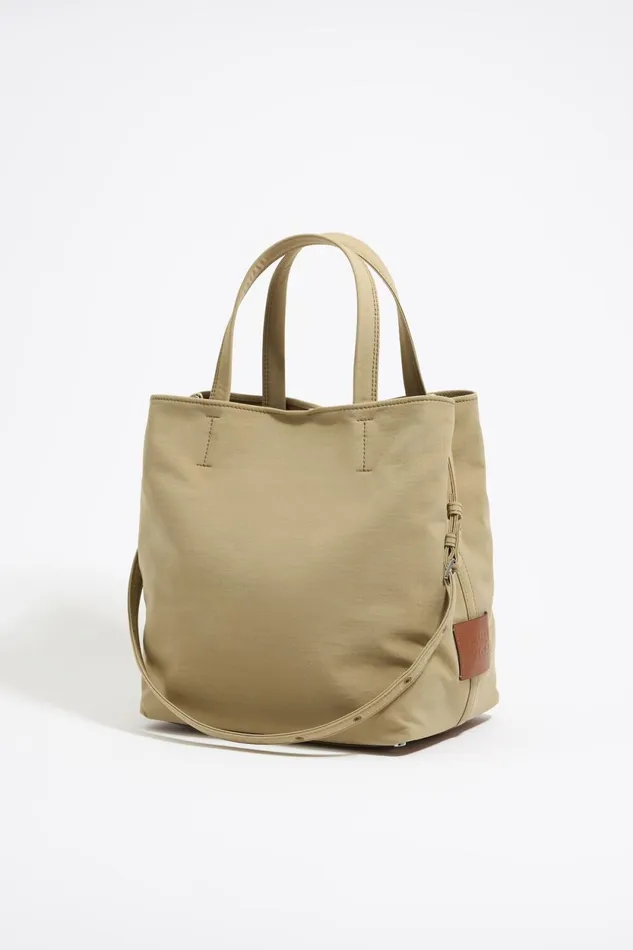 Large Beige Gabardine Chihuahua Bag Natural Women Bimba Y Lola Crossbody Bags