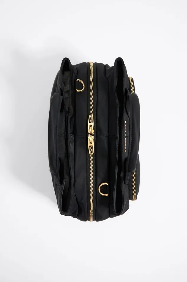 Large Black Nylon Pocket Handbag Black Women Bimba Y Lola Handbags Large Black Nylon Pocket Handbag Black Women Bimba Y Lola Handbags