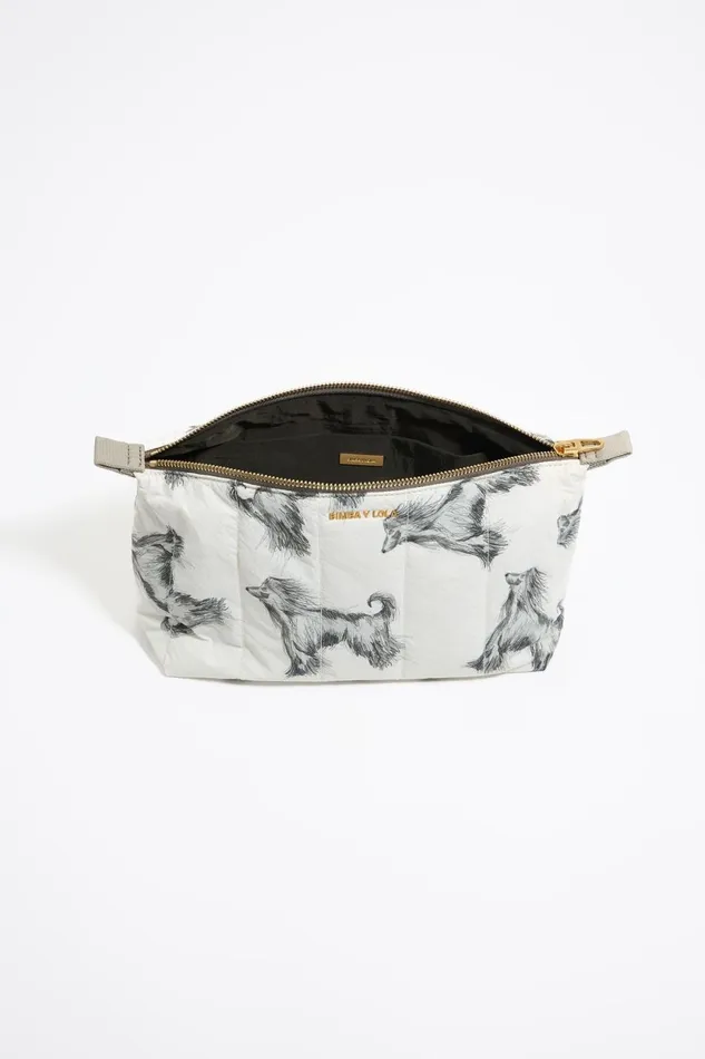 Large Gray Pencil Greyhound Print Nylon Trapezium Makeup Case Galgo Lapiz Grey Women Bimba Y Lola Vanity Pouches Large Gray Pencil Greyhound Print Nylon Trapezium Makeup Case Galgo Lapiz Grey Women Bimba Y Lola Vanity Pouches