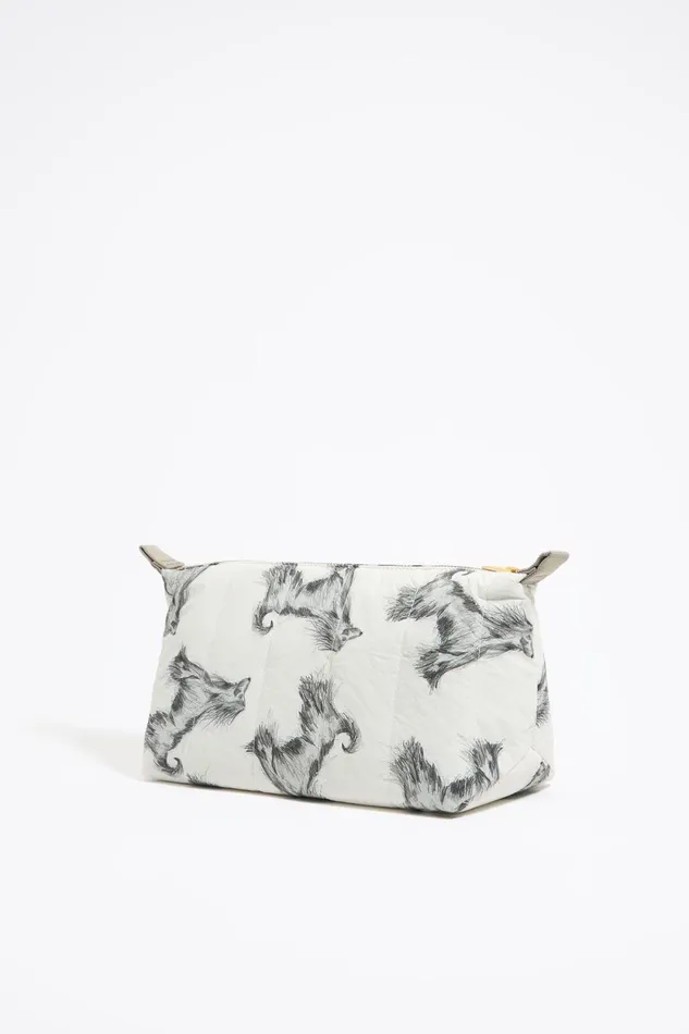 Large Gray Pencil Greyhound Print Nylon Trapezium Makeup Case Galgo Lapiz Grey Women Bimba Y Lola Vanity Pouches Large Gray Pencil Greyhound Print Nylon Trapezium Makeup Case Galgo Lapiz Grey Women Bimba Y Lola Vanity Pouches