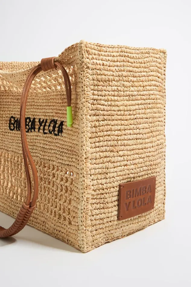 Large Natural Raffia Tote Bag Natural Women Bimba Y Lola Shoppers Large Natural Raffia Tote Bag Natural Women Bimba Y Lola Shoppers