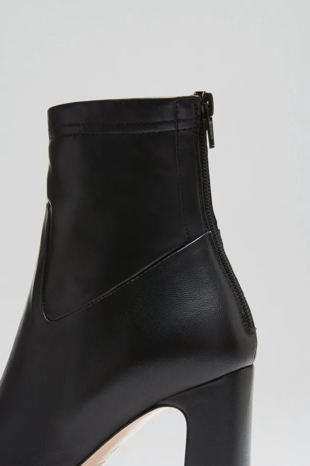Leather Women Scanlan Theodore STRETCH ANKLE BOOT 85 Black Leather Women Scanlan Theodore STRETCH ANKLE BOOT 85 Black