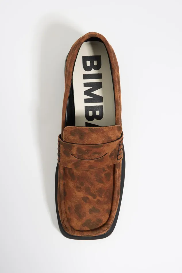 Leopard Print Suede Loafer Leolapiz Full Orange Women Bimba Y Lola Loafers Leopard Print Suede Loafer Leolapiz Full Orange Women Bimba Y Lola Loafers