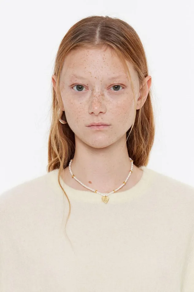 Letter N Heart And Pearl Necklace Gold Women Bimba Y Lola Alphabet Letter N Heart And Pearl Necklace Gold Women Bimba Y Lola Alphabet