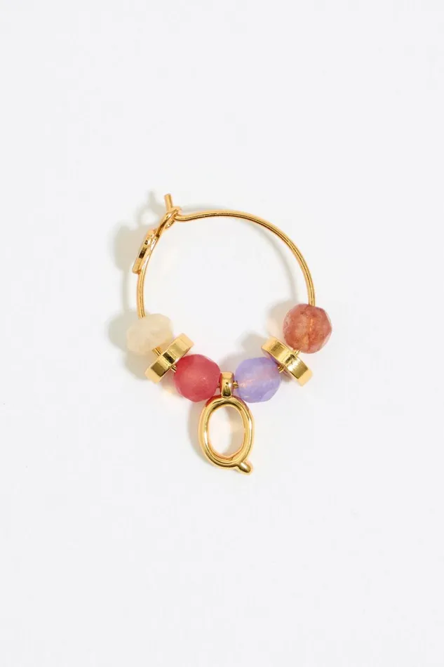 Letter Q Multicolor Stones Earrings Gold Women Bimba Y Lola Alphabet Letter Q Multicolor Stones Earrings Gold Women Bimba Y Lola Alphabet