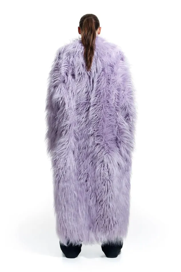 Lilac Fur Maxi Coat Lilac Women Bimba Y Lola Bimba Y Palomo Lilac Fur Maxi Coat Lilac Women Bimba Y Lola Bimba Y Palomo